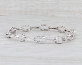 0.48ctw Diamond Bracelet 18k White Gold 6.75” 6mm