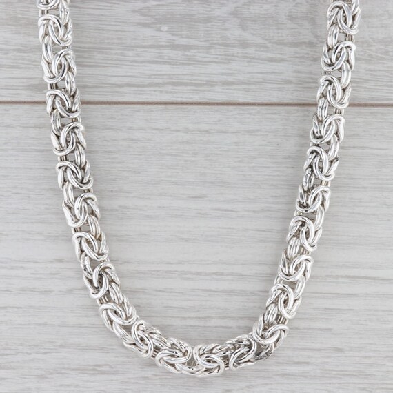 New Byzantine Chain Necklace Sterling 
