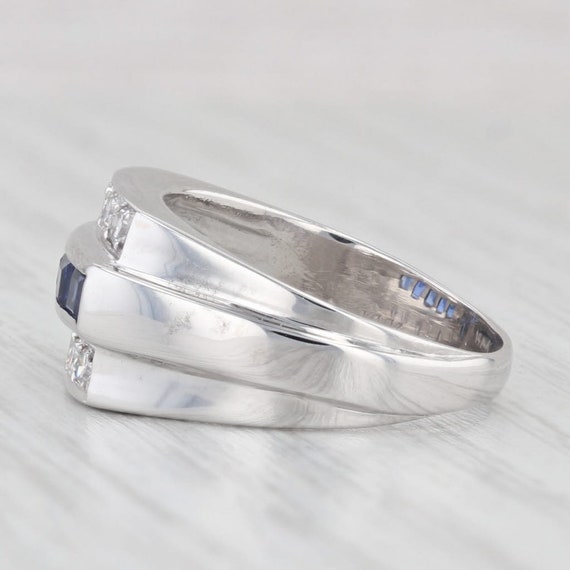 0.80ctw Lab Created Sapphire Diamond Ring Wedding… - image 3