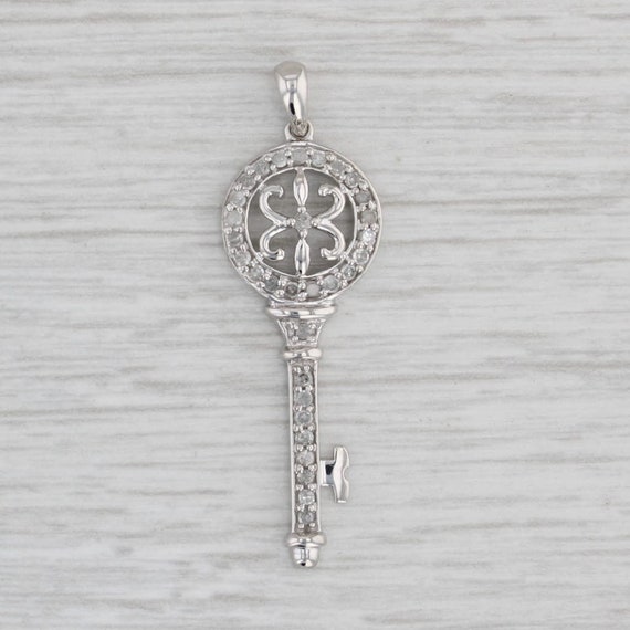 Diamond skeleton key necklace clearance