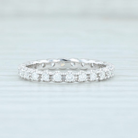 New 0.46ctw Diamond Eternity Ring 14k White Gold … - image 1