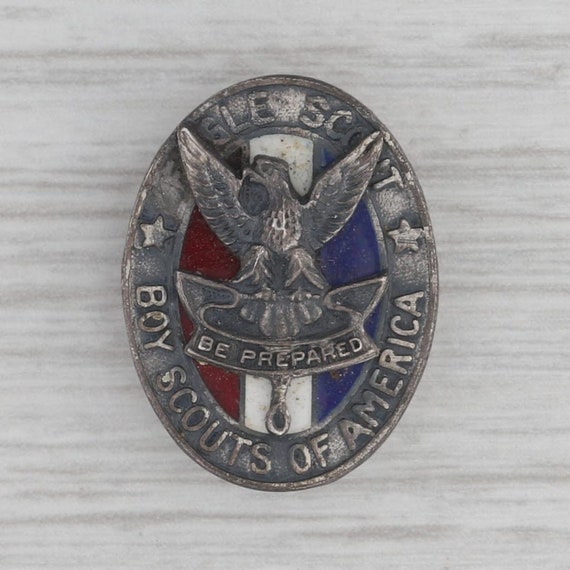 Vintage Boy Scouts of America Eagle Scout Pin Ste… - image 1