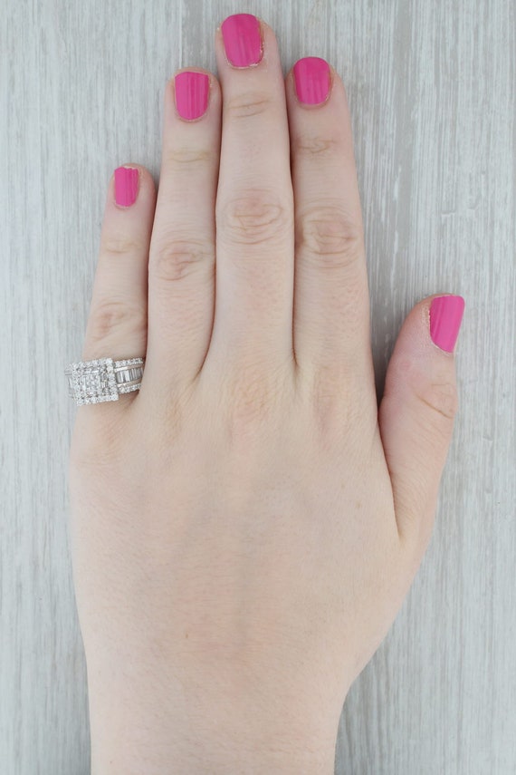 1.28ctw Princess Diamond Halo Engagement Ring 14k… - image 8
