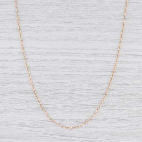 Cable Chain Necklace, Yellow Gold Chain, 19.5" Nec