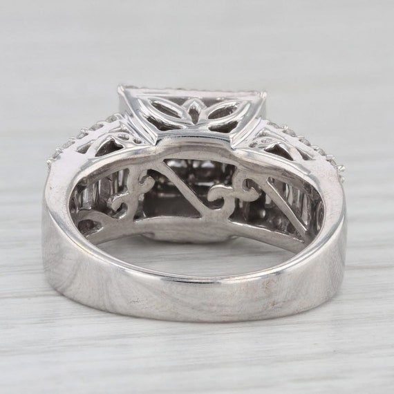 1.28ctw Princess Diamond Halo Engagement Ring 14k… - image 4