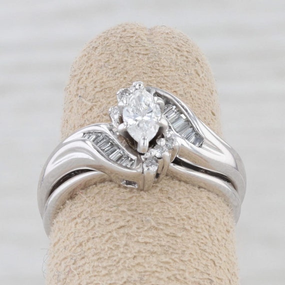 0.35ctw Diamond Engagement Ring Wedding Band Guar… - image 3