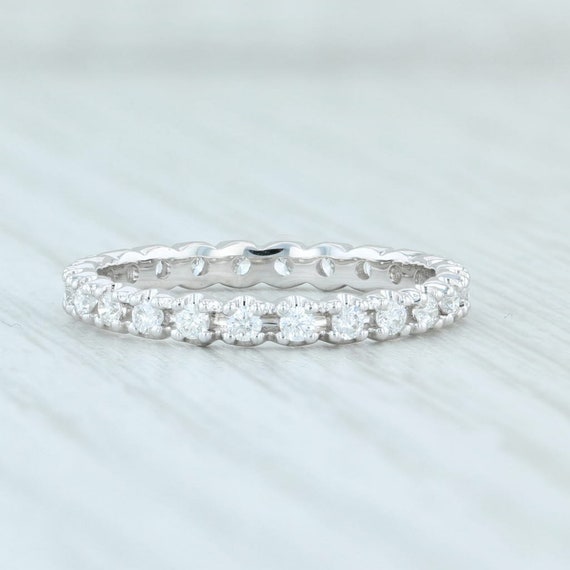 New 0.46ctw Diamond Eternity Ring 14k White Gold … - image 4