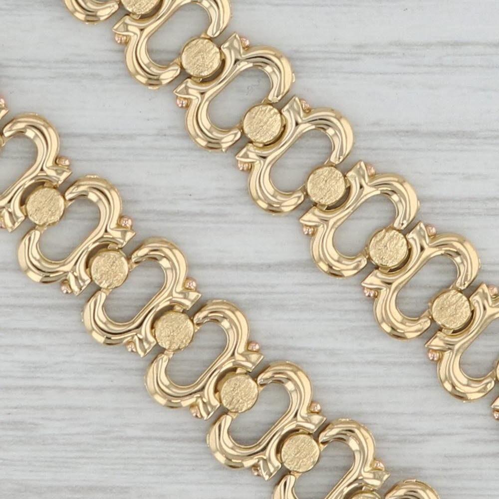 Herco 16.5 Fancy Link Necklace 18k Yellow Gold 10.8mm - Etsy