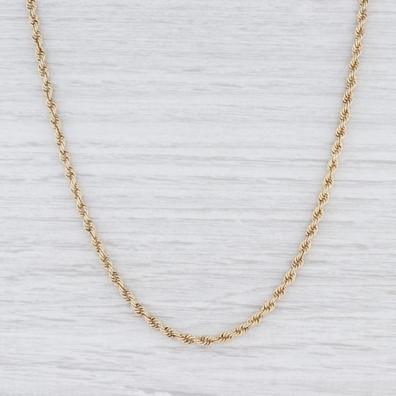 Rope Chain Necklace, Yellow Gold Chain, 26.75" Cha