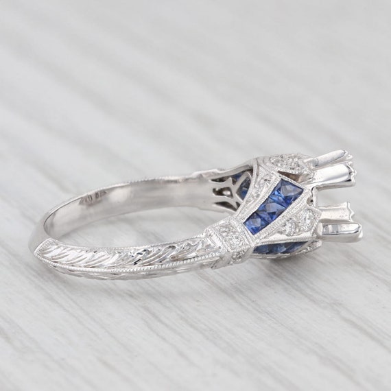 New Sapphire Diamond Semi Mount Engagement Ring 1… - image 5