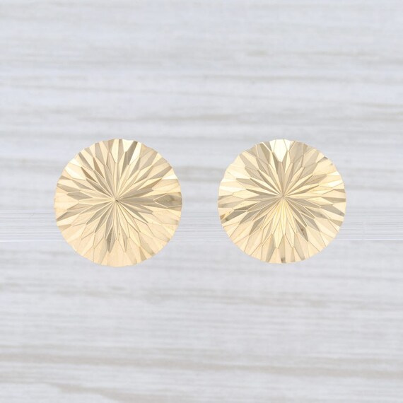 Sunburst Earrings, Circle Earrings, Button Earring