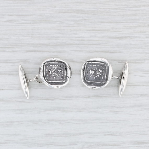 Plum & Posey Cuff Links, 999 Sterling Silver Cuff