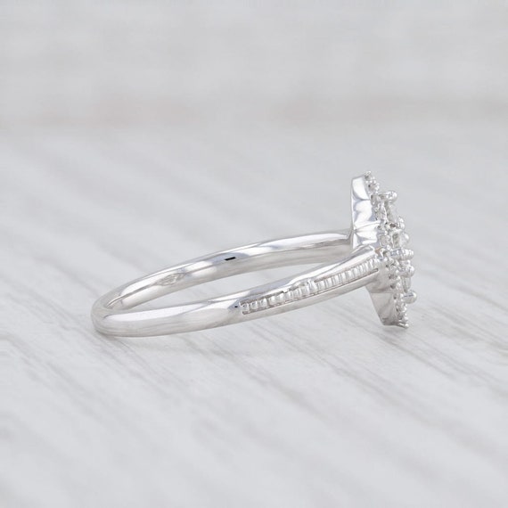 Diamond Halo Ring, White Gold Ring, Size 7 Ring, … - image 5