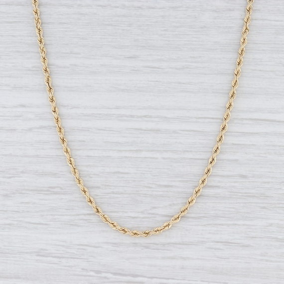 Rope Chain Necklace, Yellow Gold Necklace, 22" Cha