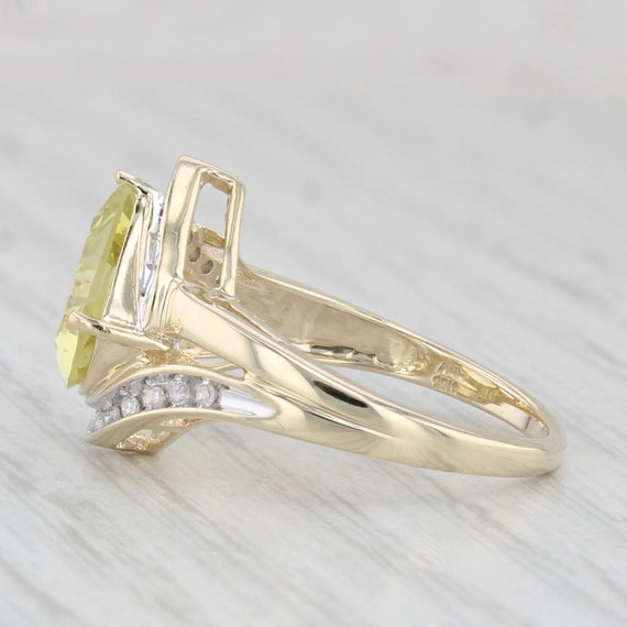 2.81ctw Lemon Quartz Diamond Ring 10k Yellow Gold… - image 3