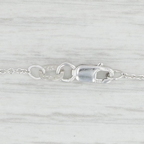 15.5" Cable Chain Necklace 14k White Gold 1.2mm L… - image 3