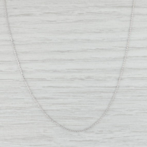 29.5" Wheat Chain Necklace 14k White Gold 0.8mm L… - image 1