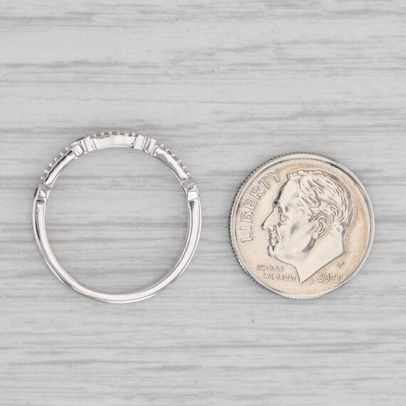 New 0.11ctw Sapphire Diamond Ring 10k White Gold … - image 7