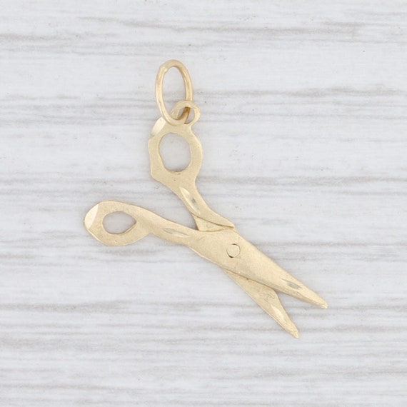 Scissors Charm, Gold Charm, Moving Parts Charm, St
