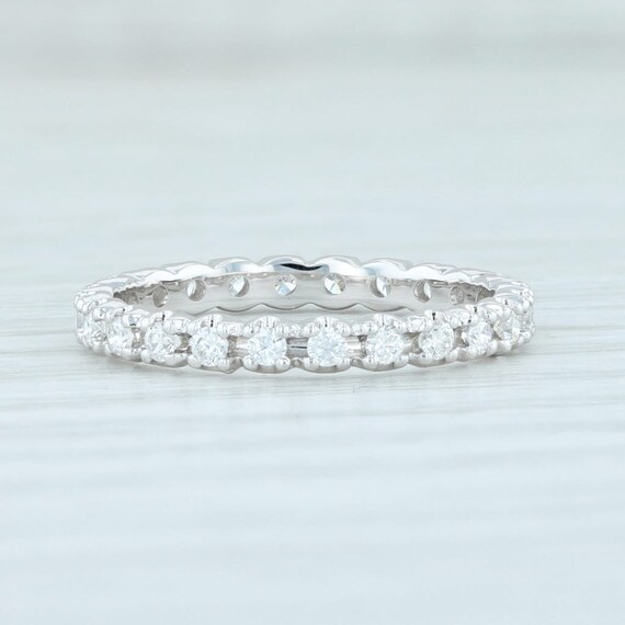 New 0.46ctw Diamond Eternity Ring 14k White Gold … - image 2