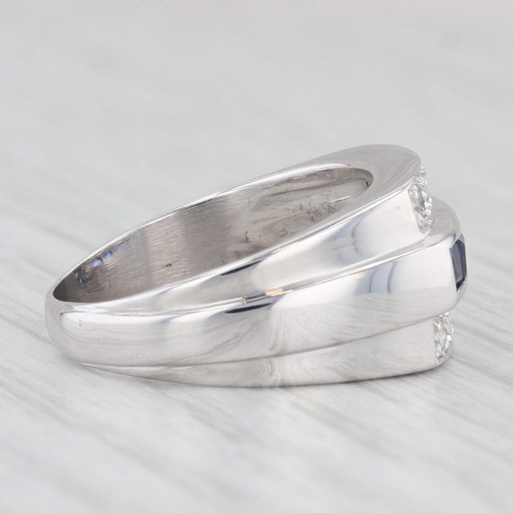 0.80ctw Lab Created Sapphire Diamond Ring Wedding… - image 5