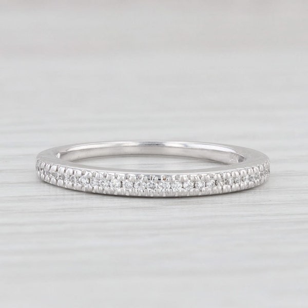Scott Kay Diamond Wedding Band 14k White Gold Size 6.5 Stackable Ring