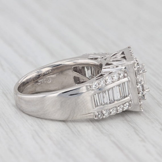 1.28ctw Princess Diamond Halo Engagement Ring 14k… - image 5