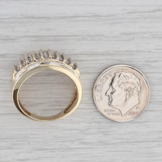 0.55ctw Diamond Ring 10k Yellow Gold Size 7.25 Co… - image 7