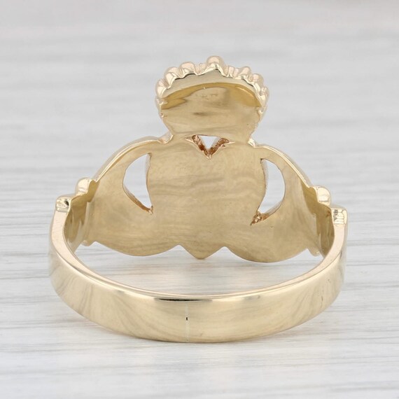 Irish Claddagh Ring 10k Yellow Gold Size 11 Weddi… - image 4