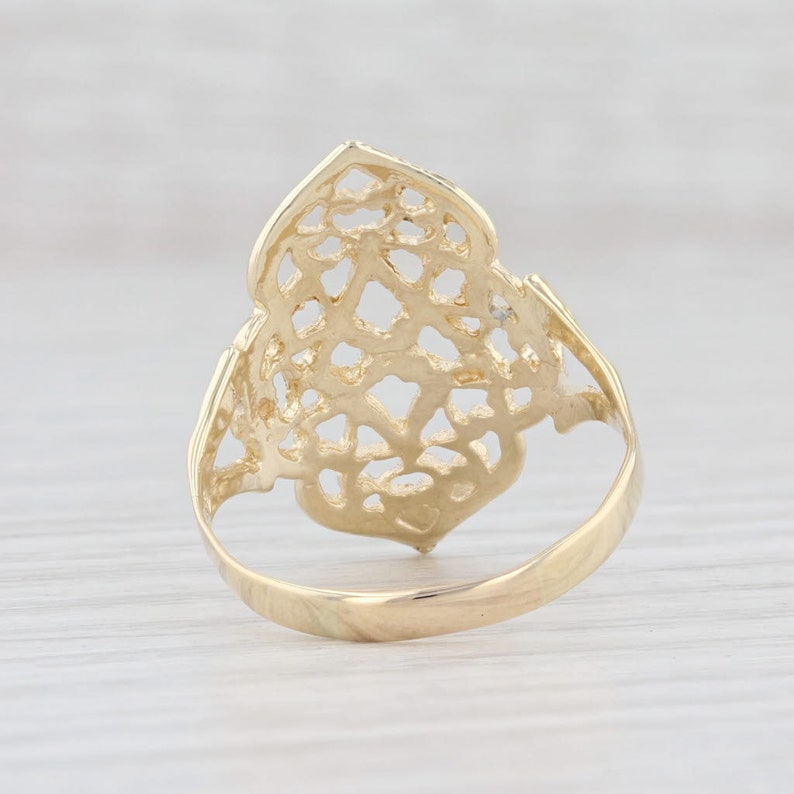 Openwork Statement Ring 14k Yellow Gold Size 8.25