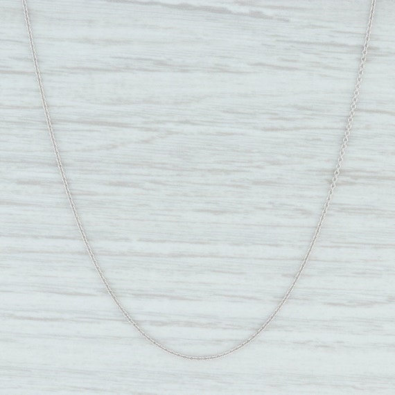 Cable Chain Necklace, 16" - 18" Necklace, White Go