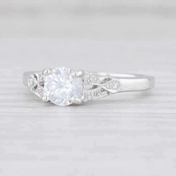 Round Semi Mount Ring, Semi Mount Engagement Ring,