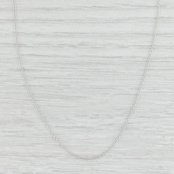 15.5" Cable Chain Necklace 14k White Gold 1.2mm L… - image 2