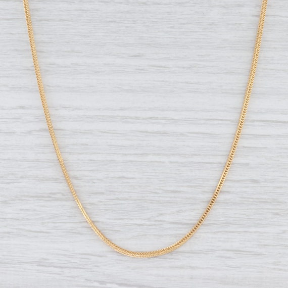 Wheat Chain Necklace, Yellow Gold Chain, Italian M
