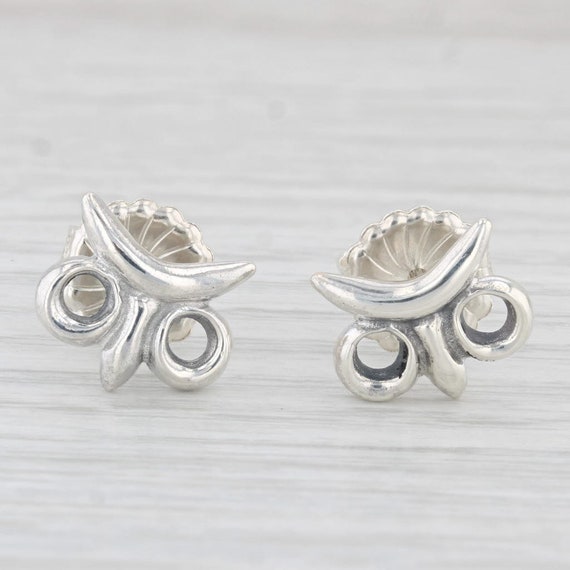 Owl Stud Earrings Sterling Silver 925 Pierced - image 1