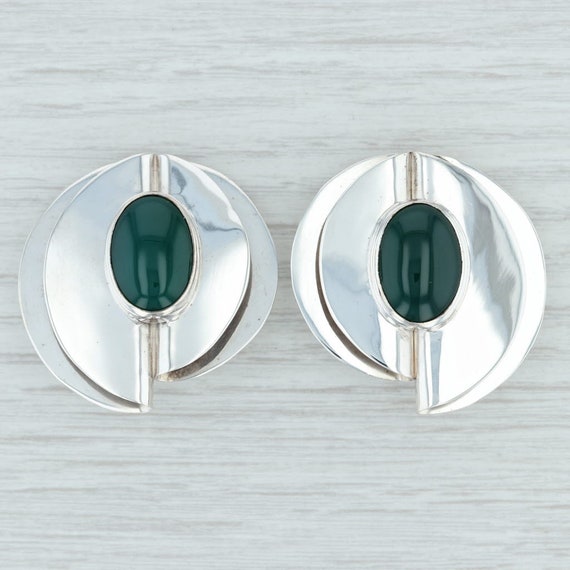 Green Chalcedony Earrings, Green Stone Earrings, S