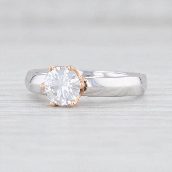 Moissanite Engagement Ring, Diamond Engagement Ri… - image 1