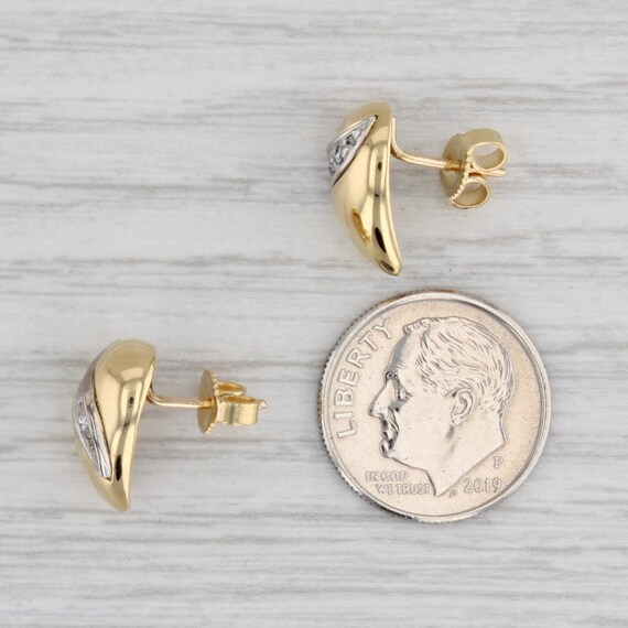 Diamond Teardrop Stud Earrings 18k Yellow Gold Gem