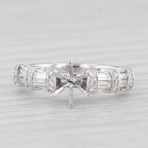 New 0.75ctw Diamond Semi Mount Engagement Ring 18… - image 2