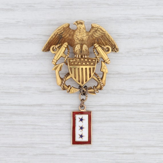Sons in Service Pin, Gold Military Pin, 3 Stars Mi