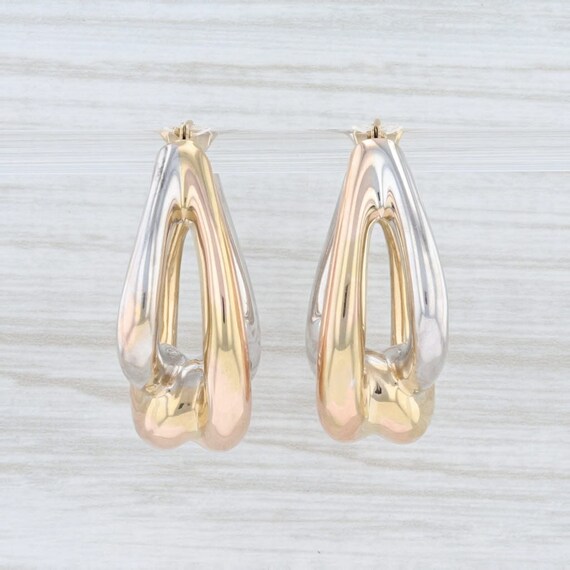 Hoop Knot Earrings, Statement Earrings, Yellow & W