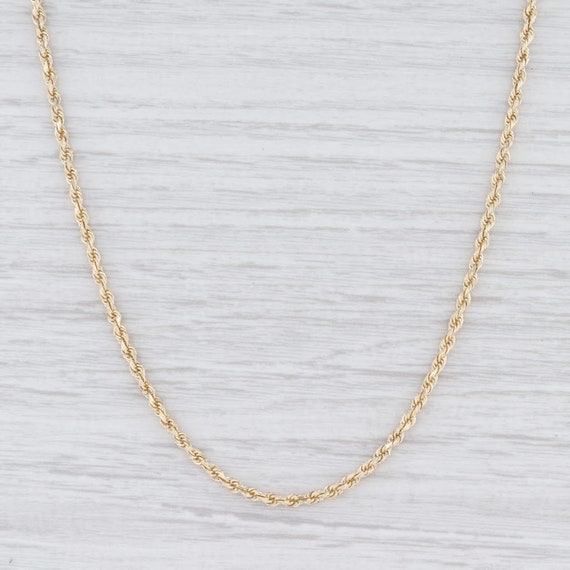 Rope Chain Necklace, Yellow Gold Chain, 24.5" Chai