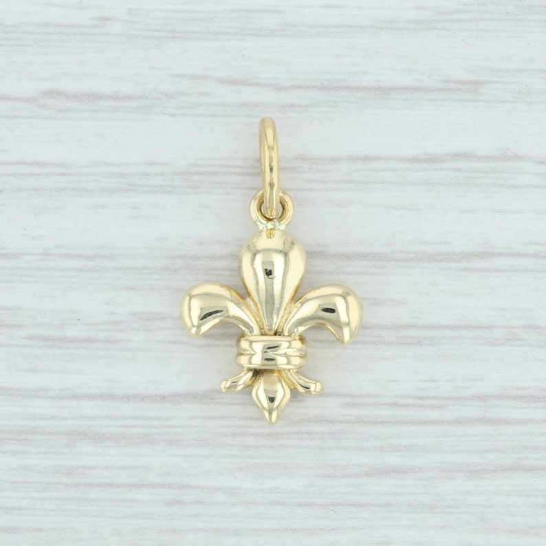 Fleur De Lis Pendant Gold French Charm Gold Fleur De Lis Fleur De Lis Charm