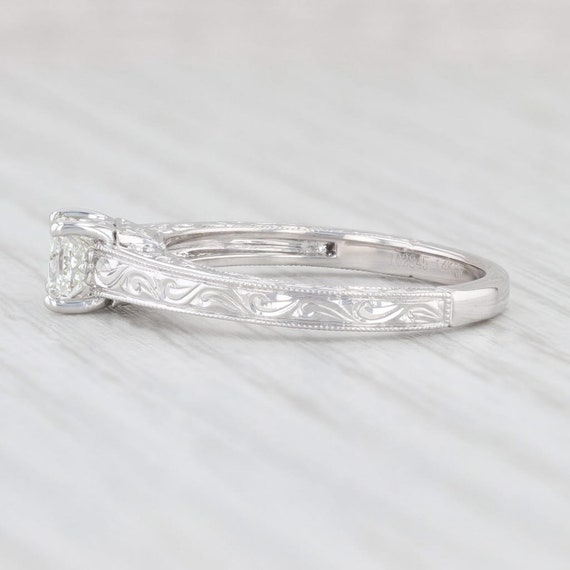 Leo 0.59ct Princess Diamond Engagement Ring 14k W… - image 2