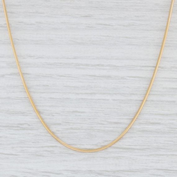 Snake Chain Necklace, Yellow Gold Necklace, 18.25"