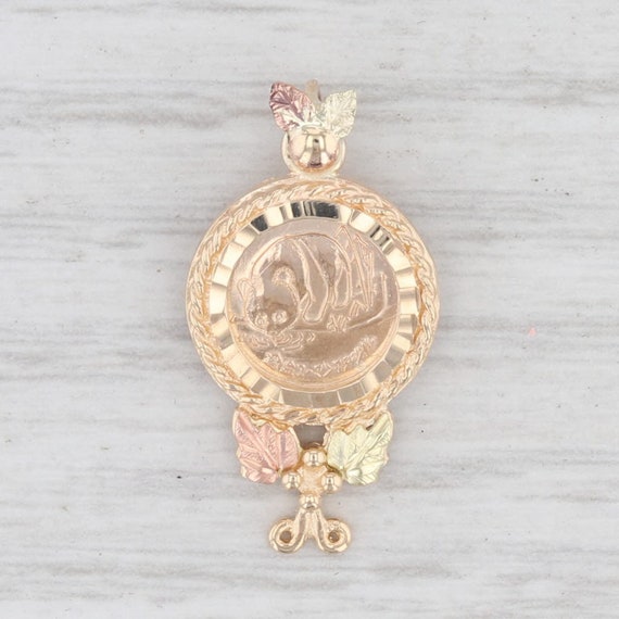 Gold Panda Coin Copy Pendant 14k Gold 
