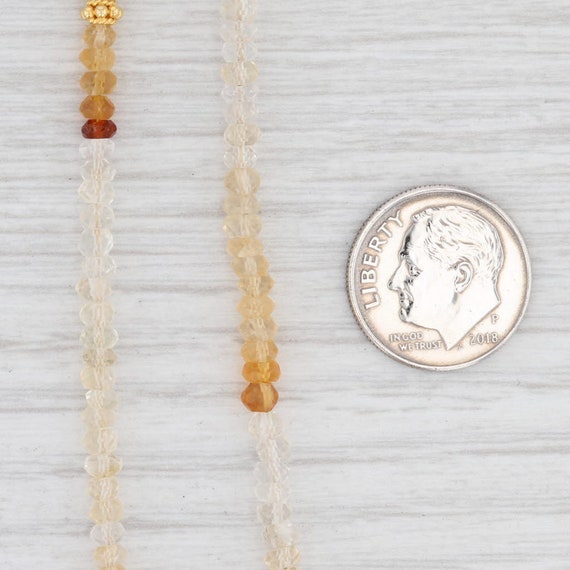 New Nina Wynn Citrine Quartz Bead Necklace Sterli… - image 5