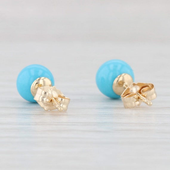 Imitation Turquoise Howlite Bead Stud Earrings 14… - image 4