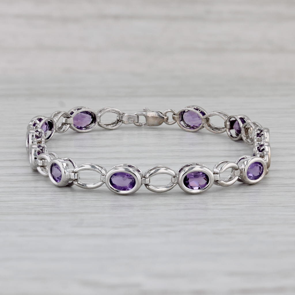 White gold hotsell amethyst bracelet