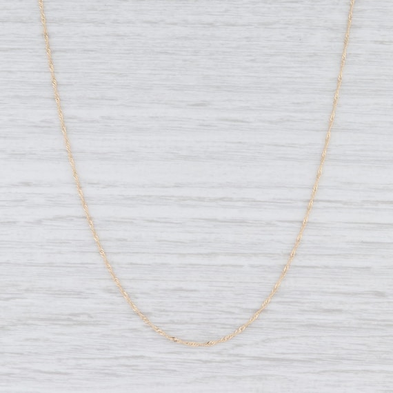 Singapore Chain Necklace, Yellow Gold Necklace, 18